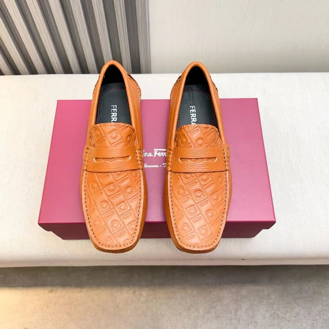 Men's men's shoes 💰620 Ferragamo new high-end quality 🔥 imported lychee pattern ➕ cowhide lining size 38-45